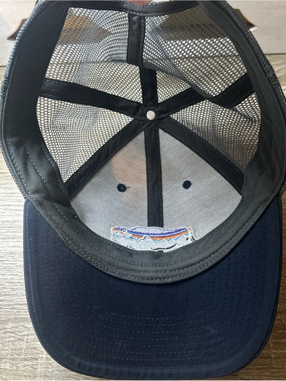 Patagonia Fitz Roy Buffalo Bison Hat Snapback Mesh Gray Baseball Cap - Picture 5 of 8